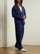Kardo - Hugh 2.0 Unstructured Striped Cotton Suit Jacket - Blue