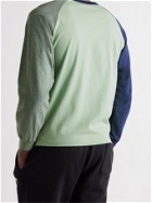 ARIES - Colour-Block Printed Cotton-Jersey T-shirt - Green - L