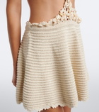 Retrofête Aisola cotton-blend crochet minidress