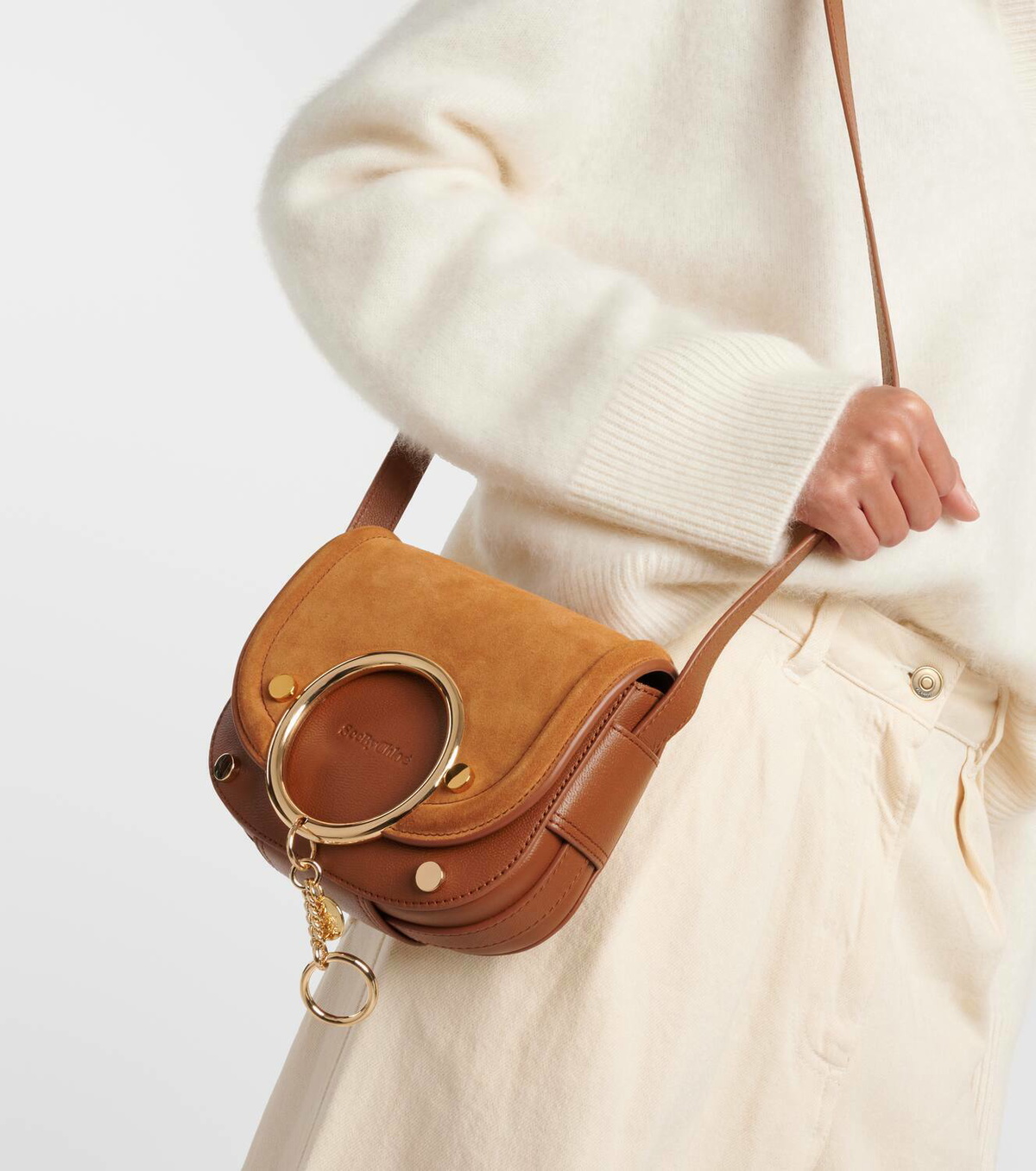 chloe suede crossbody bag