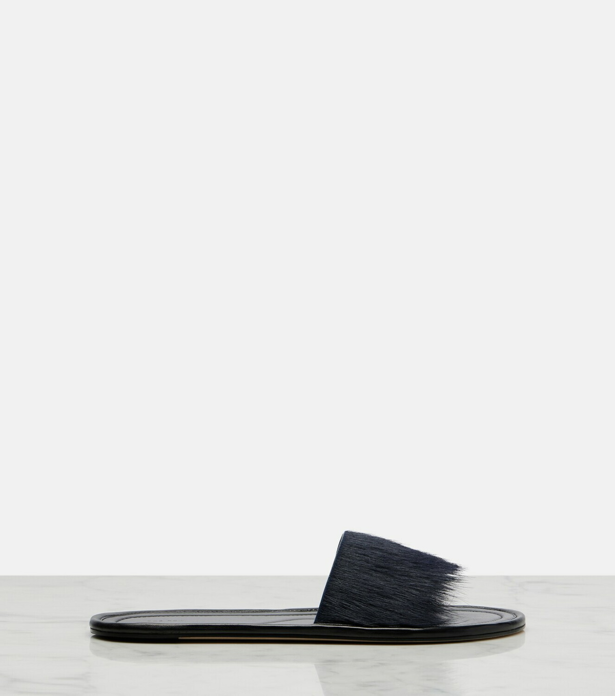 The Row Malick calf hair slides