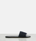 The Row Malick calf hair slides