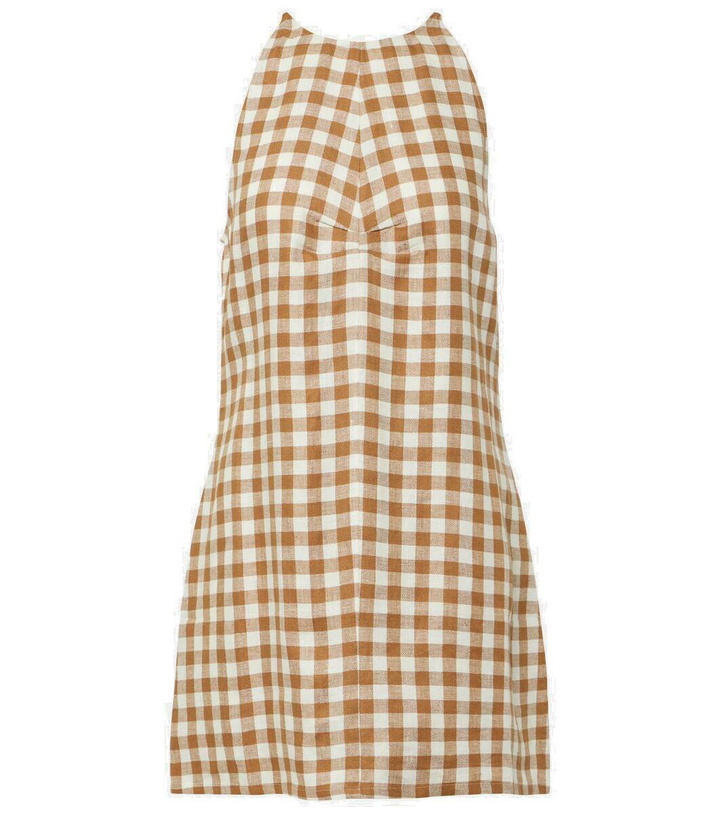 Photo: Asceno Antigua checked linen minidress