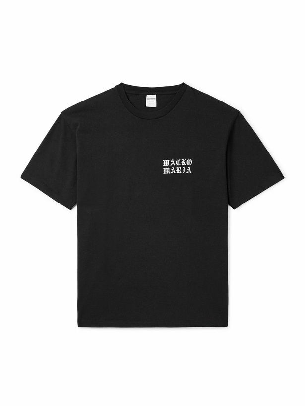 Photo: Wacko Maria - Logo-Print Cotton-Jersey T-Shirt - Black