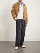FRAME - Cable-Knit Wool and Cashmere-Blend Half-Zip Sweater - Neutrals