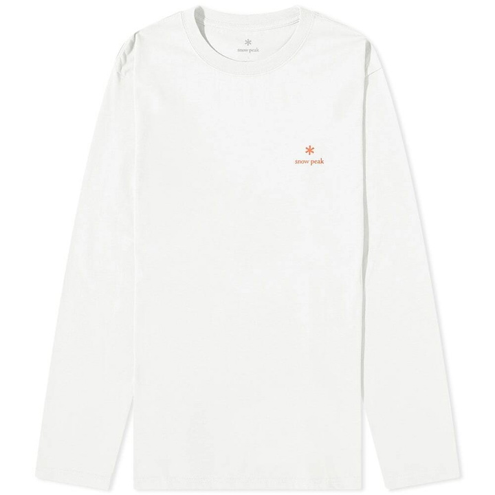 Photo: Snow Peak Men's Long Sleeve Sierra Cup T-Shirt in White