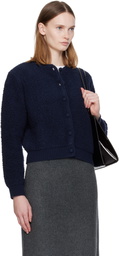Nothing Written Navy Lett Boucle Cardigan
