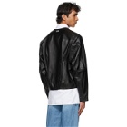ADER error Black Leather Lean Jacket