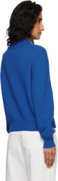 Dunst Blue Cashmere Collared Sweater Polo