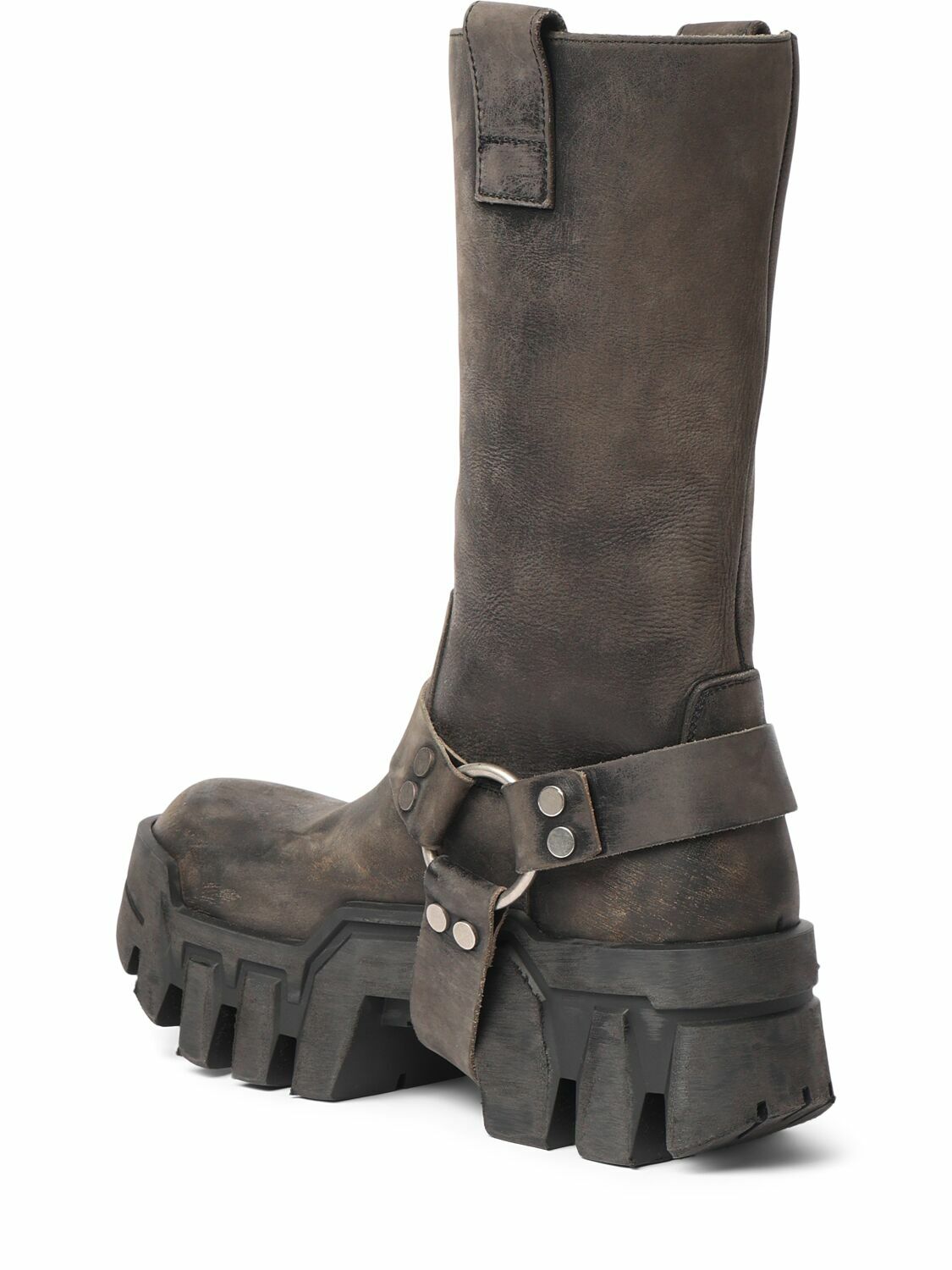 BALENCIAGA Bulldozer Leather Harness Boots Balenciaga