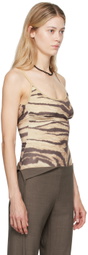 Baserange Beige & Brown Emily Bodysuit