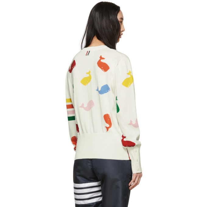 Thom browne outlet whale cardigan