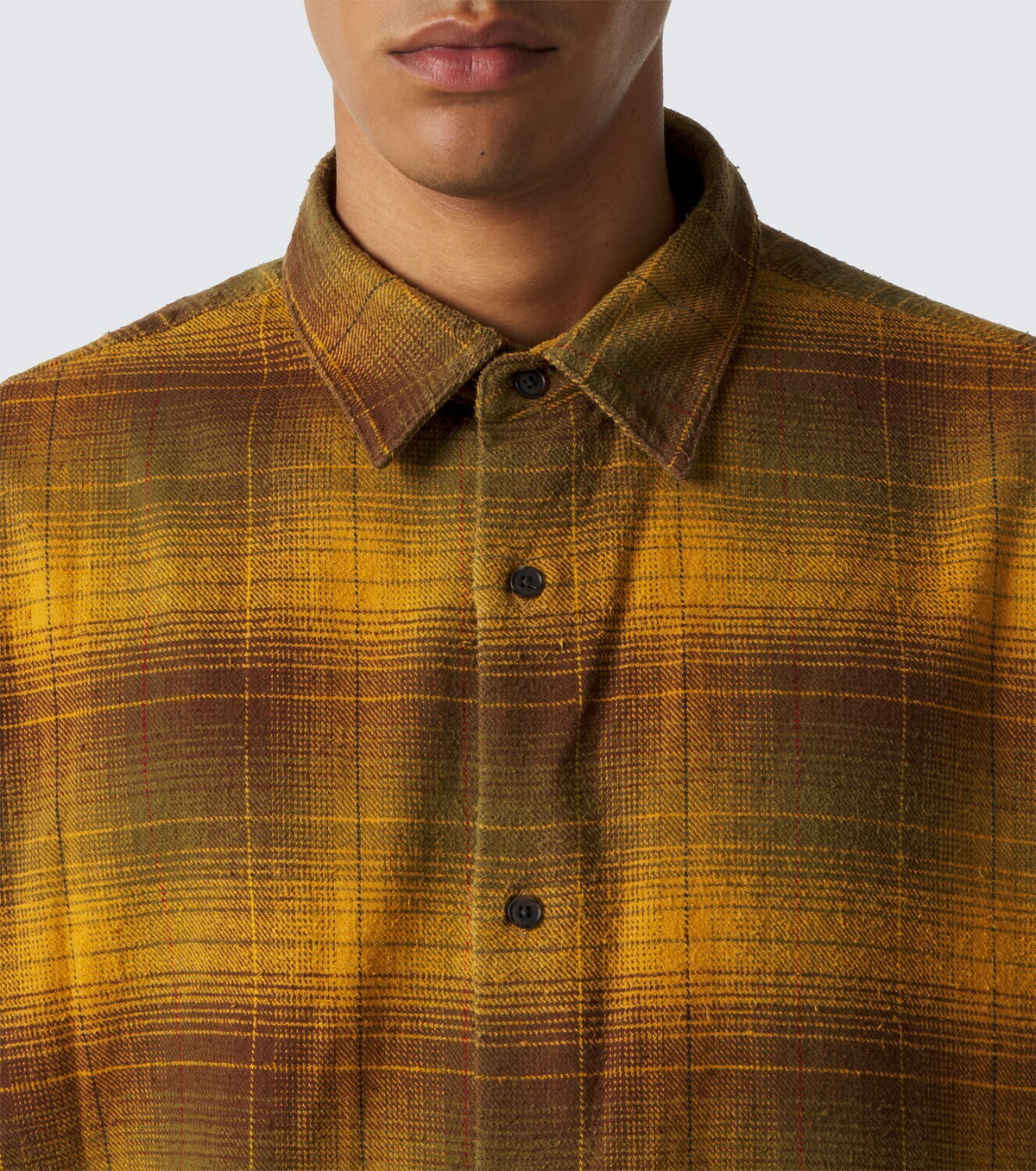 A.Presse Checked cotton and silk twill shirt