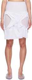 Di Petsa SSENSE Exclusive White Wetlook Miniskirt