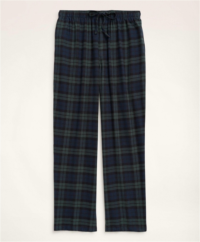 Photo: Brooks Brothers Men's Cotton Flannel Black Watch Lounge Pants | Navy/Green