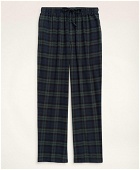 Brooks Brothers Men's Cotton Flannel Black Watch Lounge Pants | Navy/Green