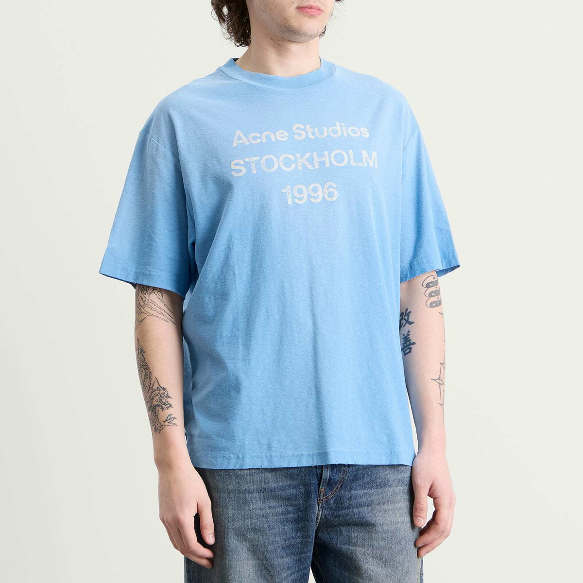Acne Studios Men's Exford 1996 Short Sleeve T-Shirt in Cornflower Blue