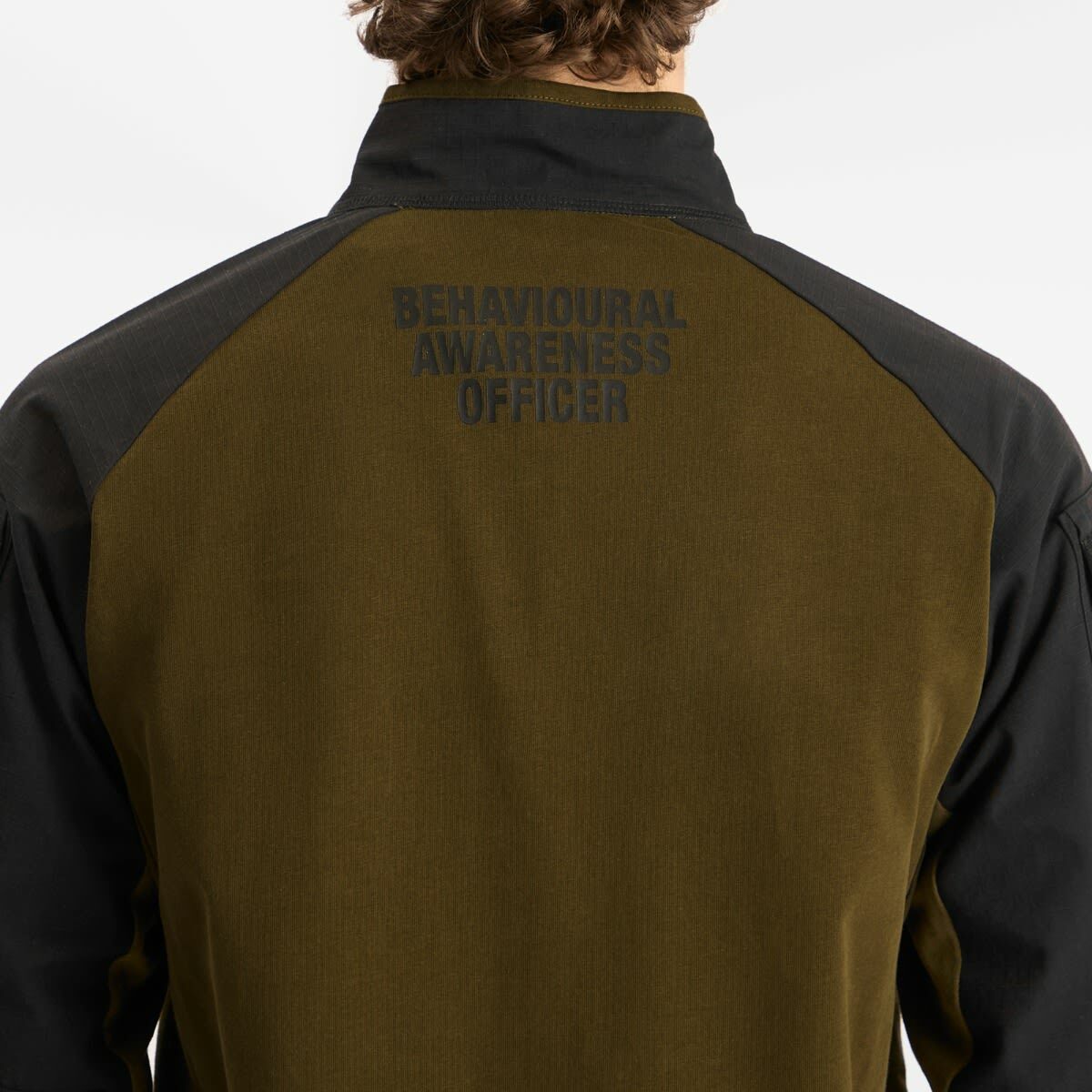 Umbro by Slam Jam Men's Tactical Half Zip Sweat in Black Army Green