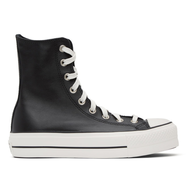 Photo: Converse Black All Star Extra High Platform Sneakers