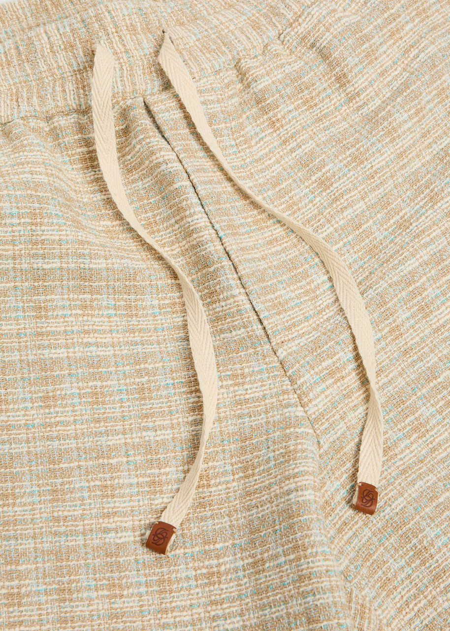 DRÔLE DE Monsieur Pantalon Elastiqué Straight-leg Tweed Trousers Sand
