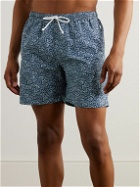 Anderson & Sheppard - Straight-Leg Mid-Length Printed Swim Shorts - Blue