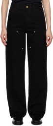 Carhartt Work In Progress Black Double Knee Jeans
