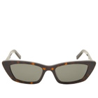 Saint Laurent Sunglasses Women's Saint Laurent SL 277 Sunglasses in Havana/Grey 