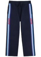 DRÔLE DE Monsieur Le Pantalon Maille Striped Merino Wool Track Pants Navy