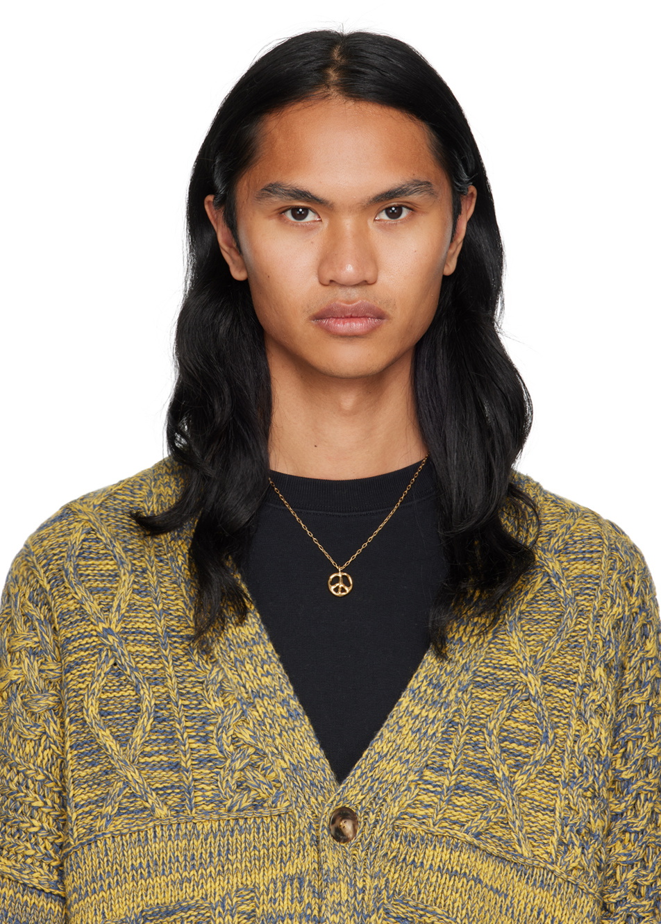 AMBUSH Gold Peace Charm Necklace