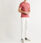 FRESCOBOL CARIOCA - Lucio Slim-Fit Cotton and Linen-Blend T-Shirt - Red