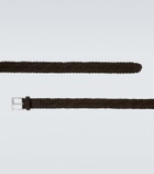Kiton Woven suede belt