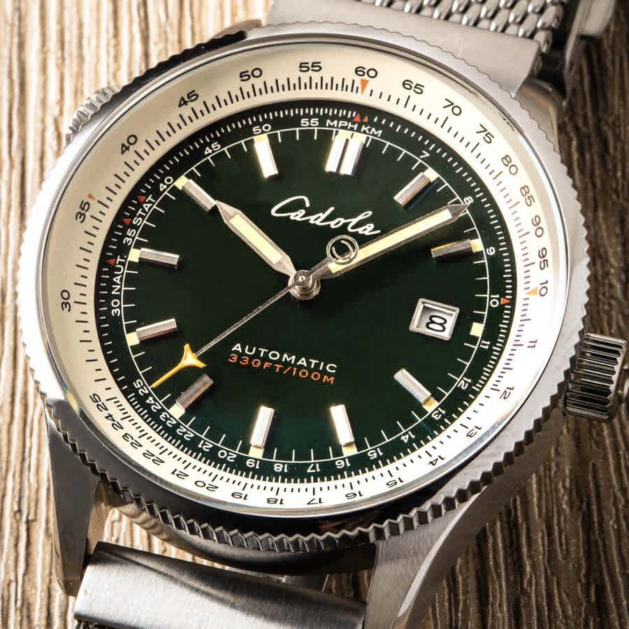 Cadola Aviateur Automatic Green Dial Mens Watch CD-1008-55 Cadola