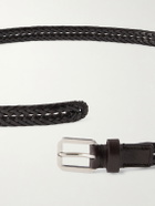 TOM FORD - 2cm Woven Leather Belt - Black