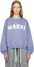 Marni Blue Printed Logo Sweatshirt