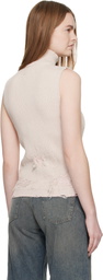 MM6 Maison Margiela Pink Amended Optical Ribs Vest