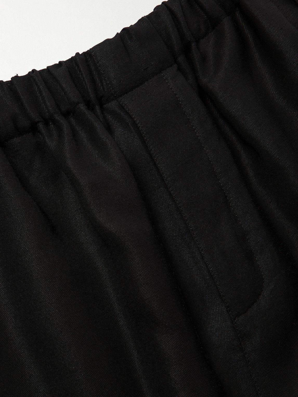 SAINT LAURENT - Tapered Shell Trousers - Black Saint Laurent