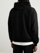 Local Authority LA - LA Slash Logo-Embroidered Cotton-Jersey Hoodie - Black