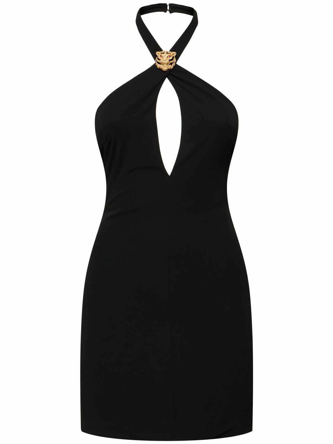 ROBERTO CAVALLI Matte Viscose Jersey Halter Minidress Roberto Cavalli
