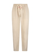 MC2 Saint Barth Man Off-white Linen Calais Pants With Drawstring