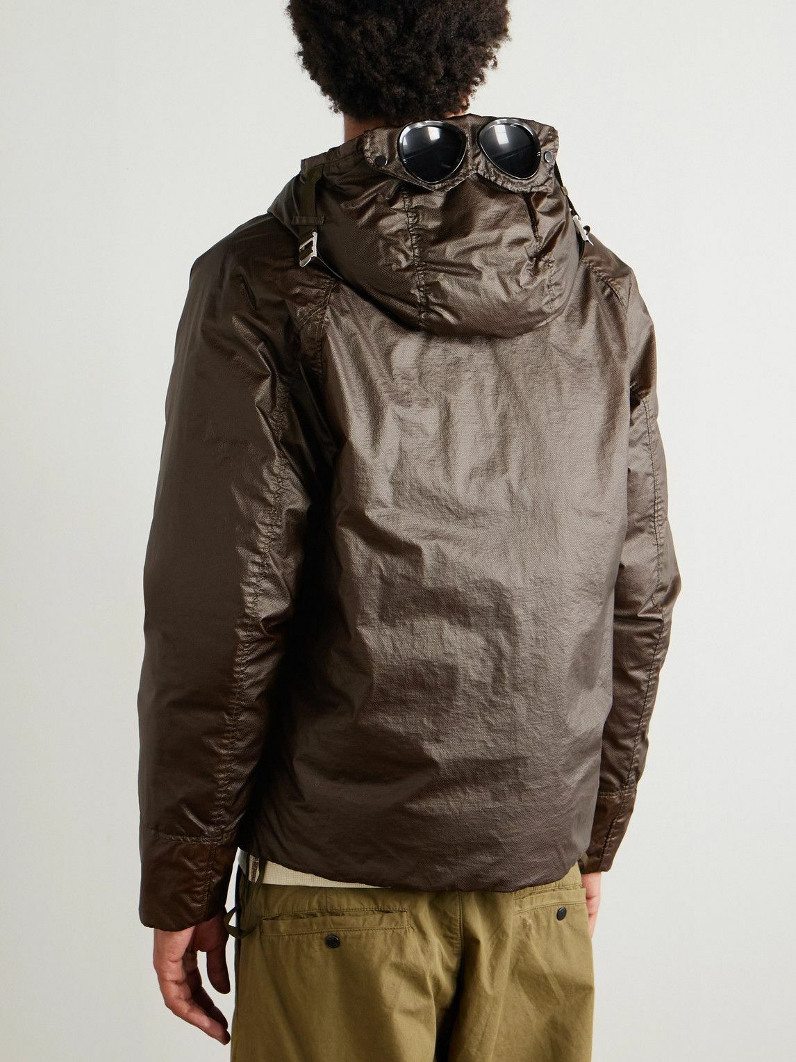 C.P. Company - Opal Textured-Shell Down Hooded Jacket - Green C.P.