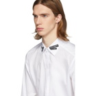 Dolce and Gabbana White Logo Patch Martini Fit Shirt