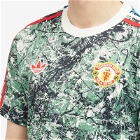 Adidas Men's x MUFC x The Stone Roses Camouflage Football Jersey in Green