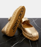 Jimmy Choo Fayence metallic leather espadrilles