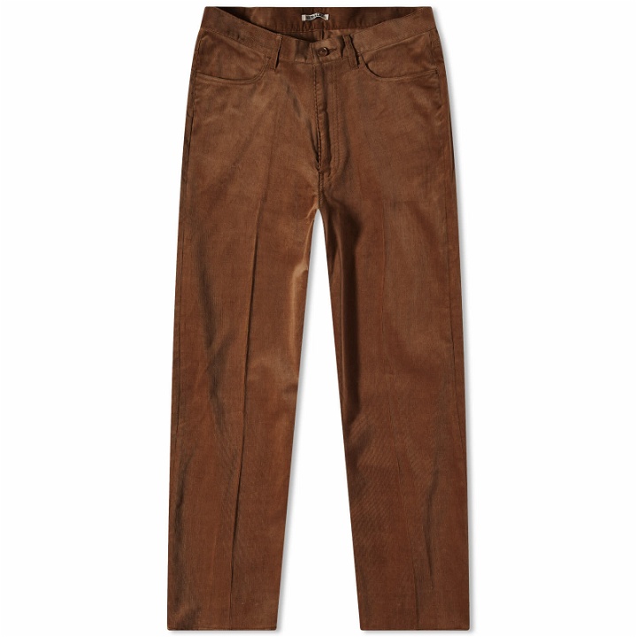 Photo: Auralee Men's Finx Corduroy Trousers in Red/Brown
