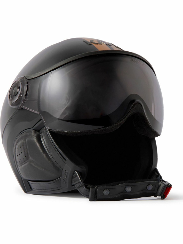 Photo: Zegna - KASK Piuma Logo-Print Striped Ski Helmet - Black