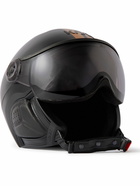 Zegna - KASK Piuma Logo-Print Striped Ski Helmet - Black