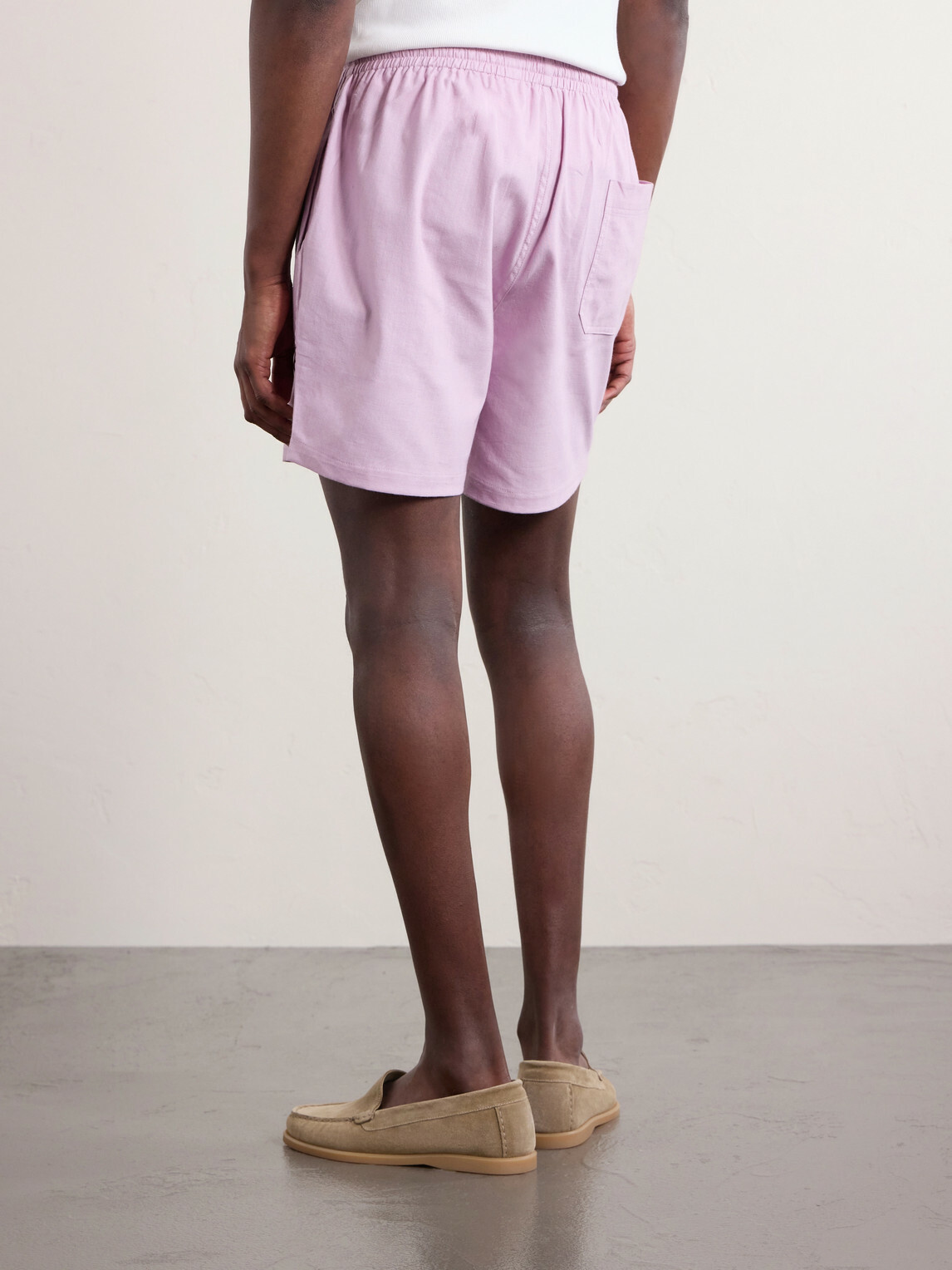 Kardo - Olbia Straight-Leg Cotton Drawstring Shorts - Pink