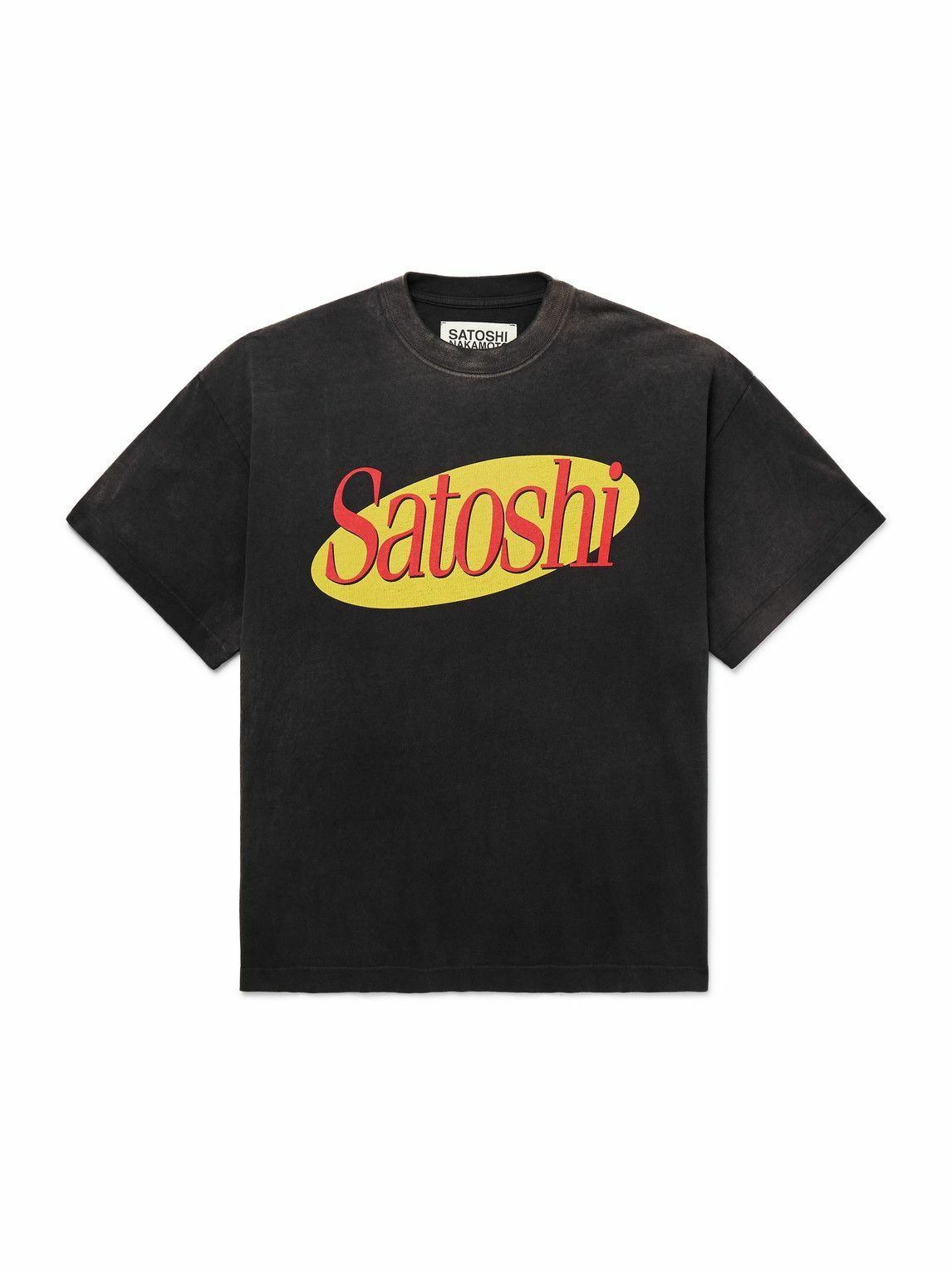 Satoshi Nakamoto Black Jumbo Font Oversized T-shirt Satoshi