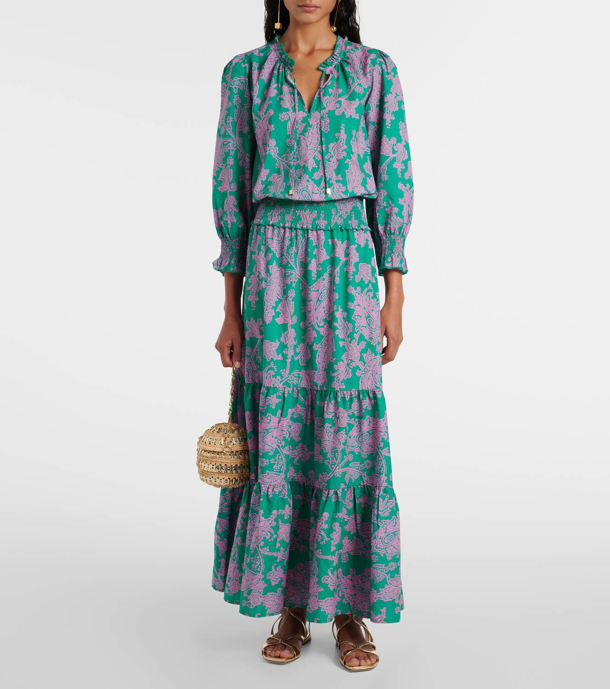 Heidi Klein Santa Rosa paisley cotton-blend maxi dress