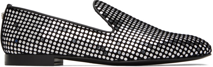 Photo: Versace Black & Silver Studded Loafers